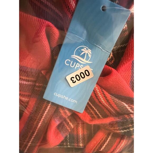 NWT CUPSHE Red Plaid Ruffle Mini Dress for Women  (SM) - Picture 8 of 9